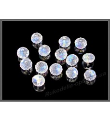 Намистини кришталеві рондель 4 мм crystal AB +